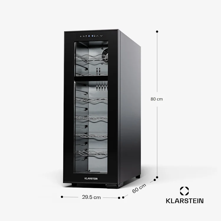Shiraz 18 Duo wine refrigerator 2 zones 53 L/18 bottles 5-18 °C Touch 18 bottles | 2 cooling zones | Black