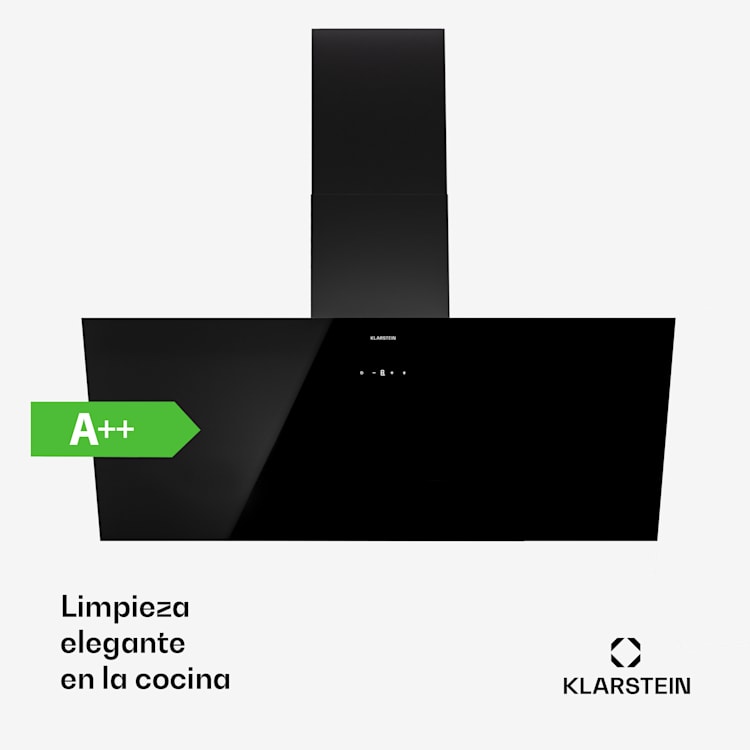 Campana de cocina Laurel 90 de 90 cm de salida de aire: 247 m³/h LED Touch 90 cm | Negro