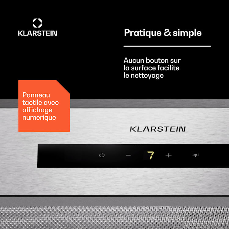Paolo 52 afzuigkap inbouw 52 cm 439 m³/h led touch A++ 52 cm | Roestvrij Staal