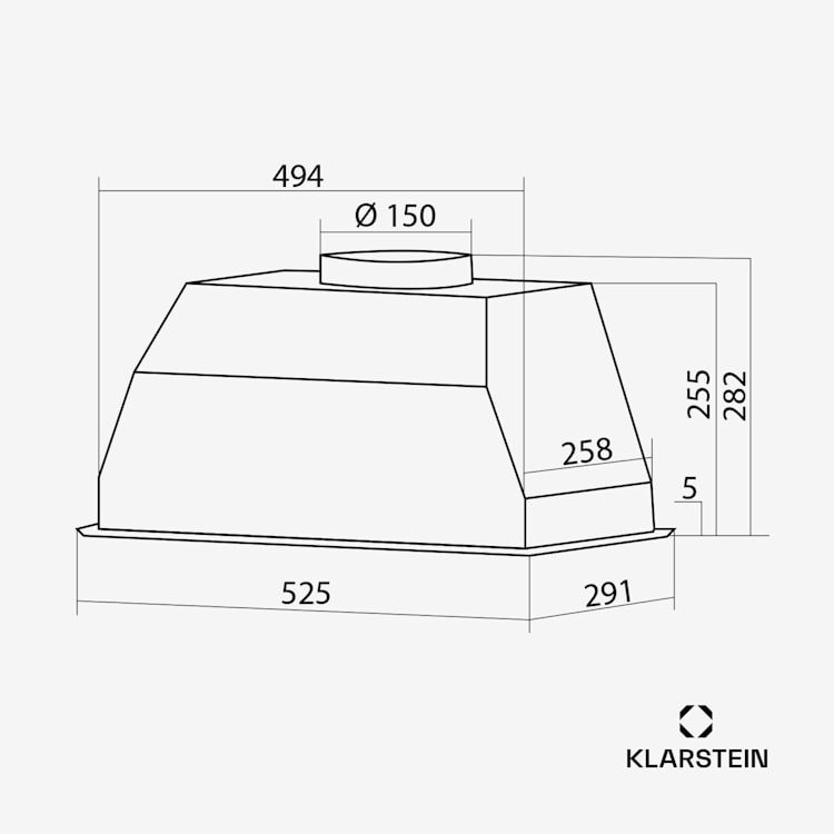 Paolo 52, podskrinkový digestor 52 cm 439 m³/h LED Touch A++ 52 cm | Nehrdzavejúca oceľ