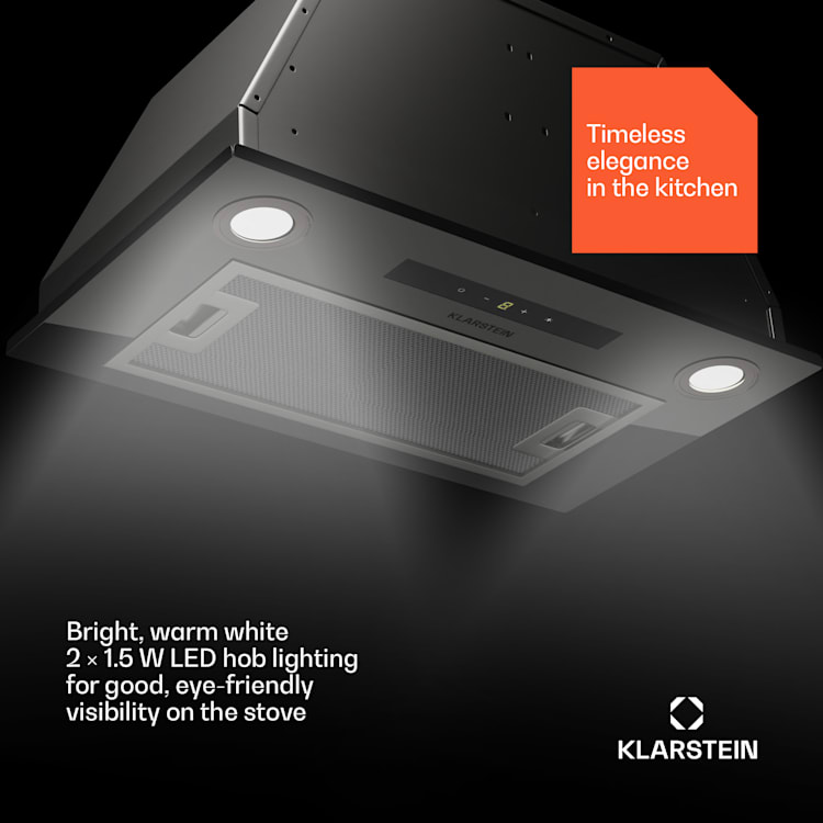 Paolo 52 afzuigkap inbouw 52 cm 439 m³/h led touch A++