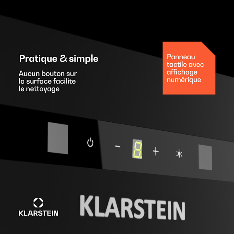 Paolo 72 afzuigkap inbouw 72 cm 520 m³/h led touch A++ 72 cm | Zwart