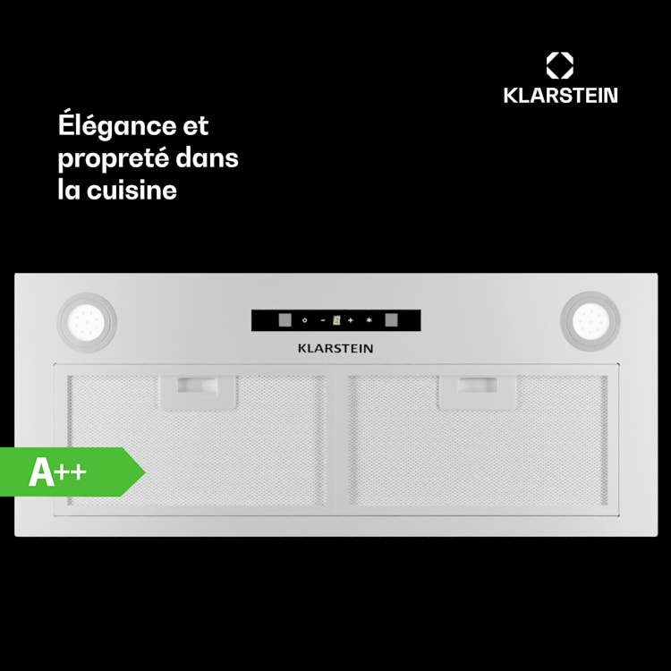 Paolo 72 Hotte aspirante encastrable 72 cm 520 m³/h LED Tactile A++ 72 cm | Blanc