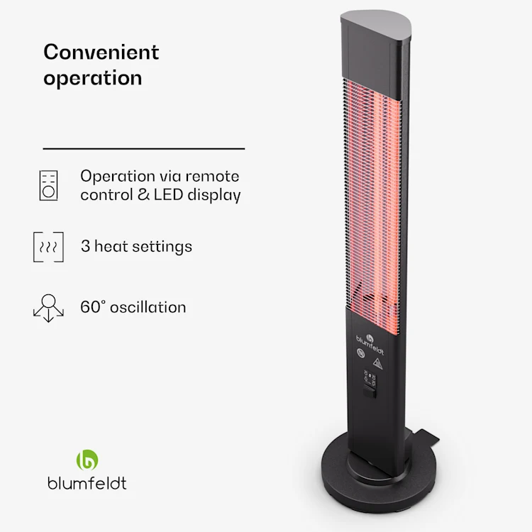 Heat Guru Plus 3000 In & Out radiant heater 3000W 3 levels remote control 3000 W | Black