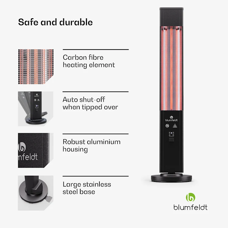 Heat Guru Plus 3000 In & Out radiant heater 3000W 3 levels remote control 3000 W | Black