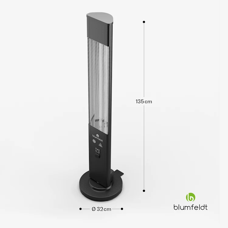Heat Guru Plus 3000 In & Out radiant heater 3000W 3 levels remote control 3000 W | Black