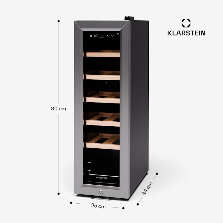 Shiraz Premium Smart 12 Slim, chłodziarka na wino, na 12 butelek 12 butelek