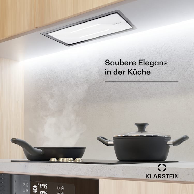 High Line Eco 77 Deckenhaube 77 cm 436 m³/h Stufen Fernbedienung Ambientelicht 77 cm | Weiß
