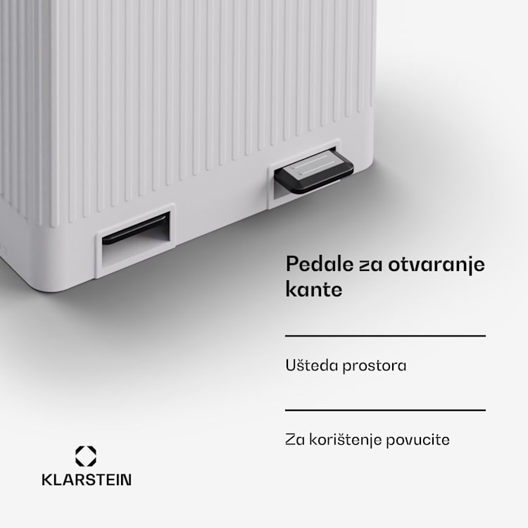 Grama 40, korpa za pedale, 40L / 2x20L, bešumna, PP plastika, retro