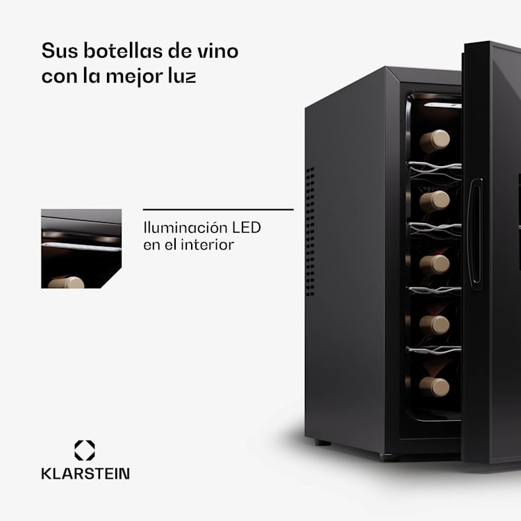 Silent Vino 15 Uno Nevera par vino 39 L / 15 botellas 5-18 °C Touch 39 Ltr | 1 zona de refrigeración | Negro