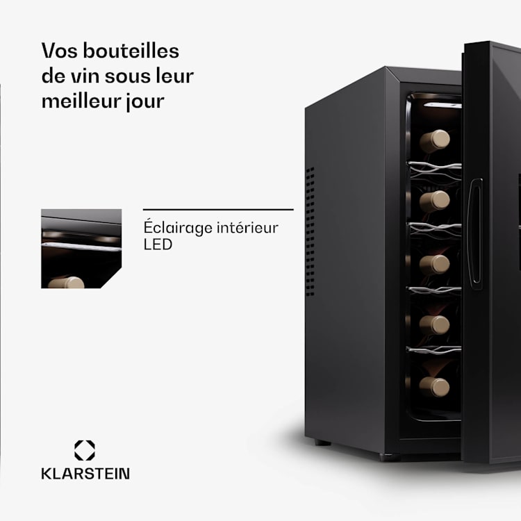 Silent Vino 18 Uno cave à vin 46 L / 18 Bt 5-18 °C Tactile 46 Ltr | 1 zone de conservation | Noir