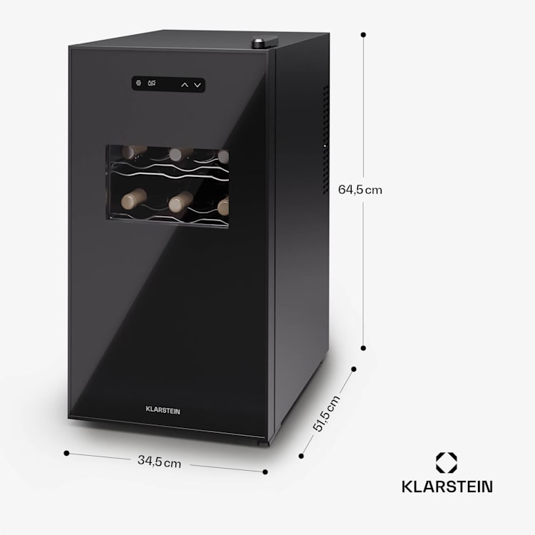 Silent Vino 18 Uno Weinkühlschrank 46 L / 18 Fl 5-18 °C Touch 46 Ltr | 1 Kühlzone | Schwarz