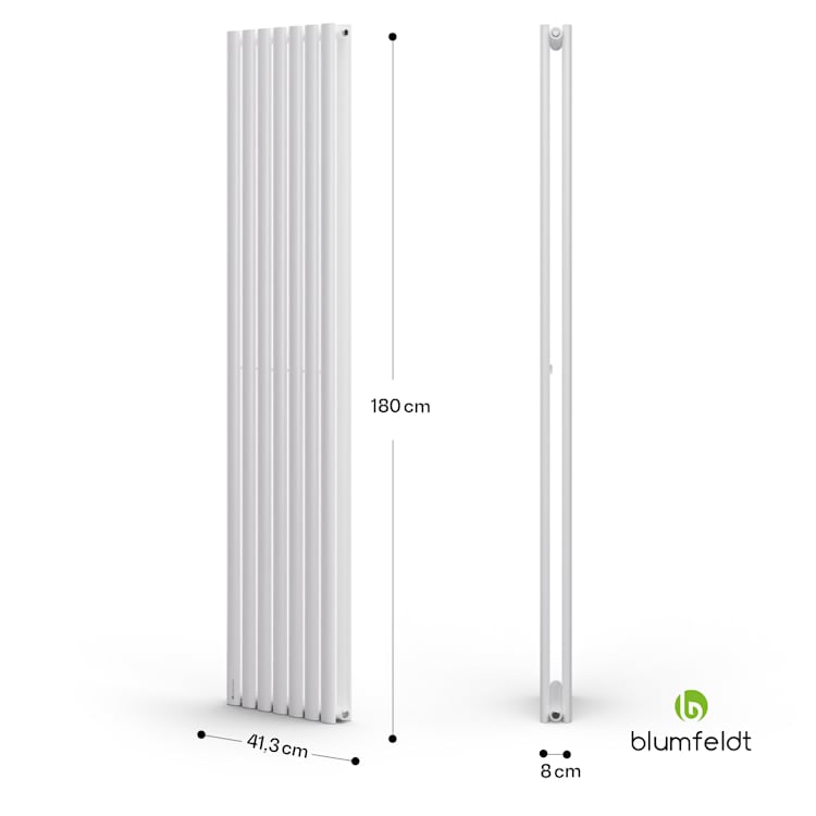 Tallheo, 41 x 180, radiator, radiator de baie, radiator tubular, 1435 W, apă caldă, 1/2