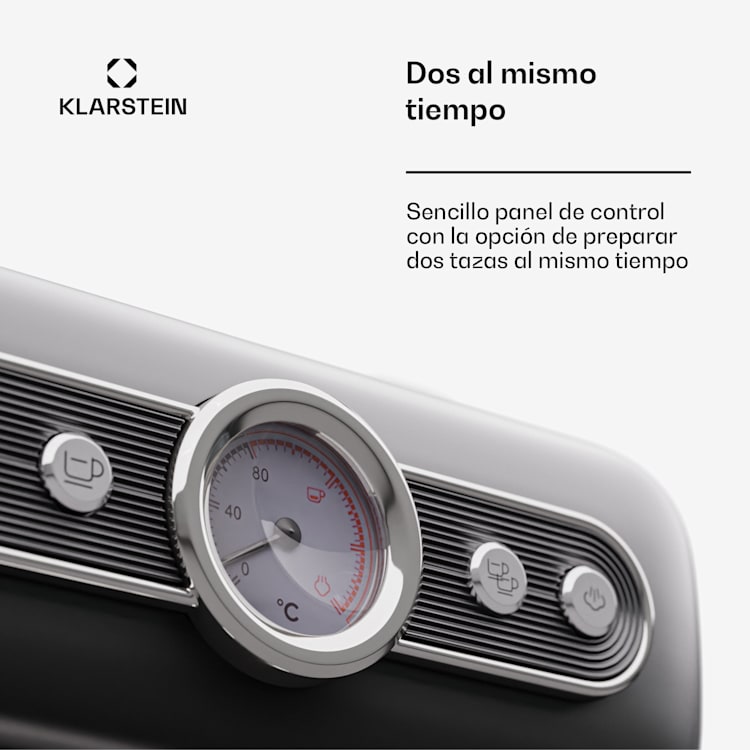 Cafetera espresso Espressionata Evo 950W 19 bar 1,2 itros 2 tazas Negro