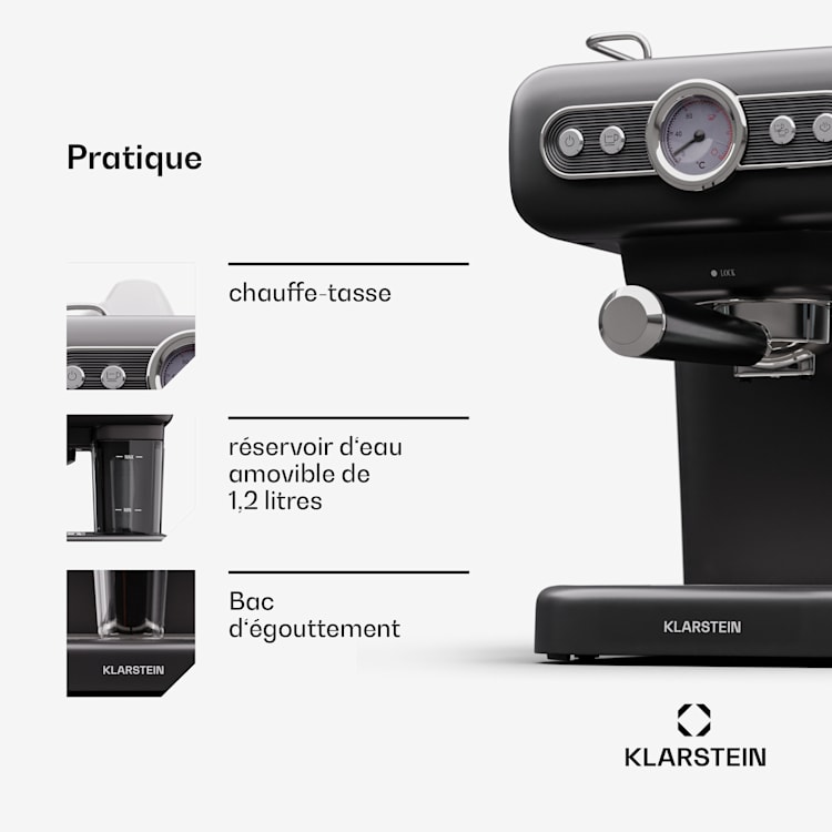Machine à expresso Espressionata Evo 950 W 19 bars 1,2 L 2 tasses Noir