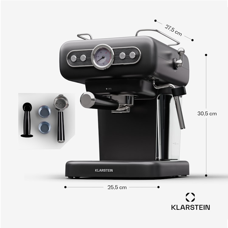 Espressionata Evo Espressomaschine 950W 19 Bar 1,2L 2 Tassen Schwarz