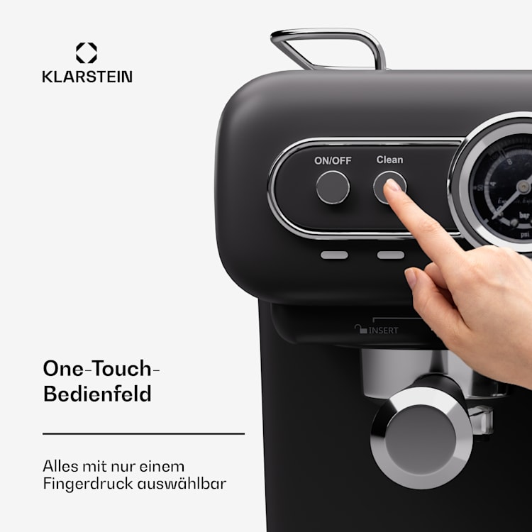 Espressionata Evo Espressomaschine 1350W 19 Bar 1,2L 2 Tassen Schwarz