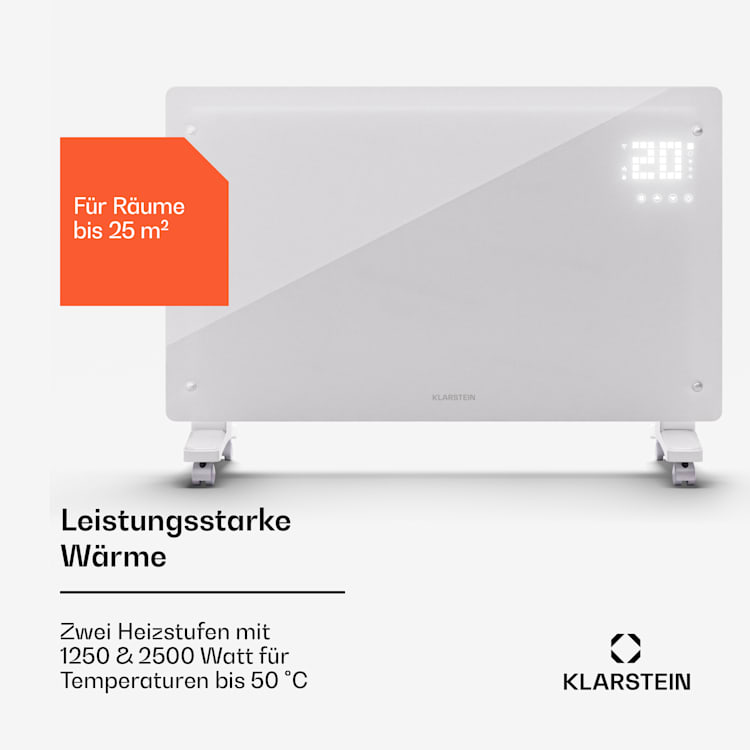 Bornholm Smart 2500 Konvektions-Heizgerät 2500W WiFi LED IP24 2500 W | Weiß