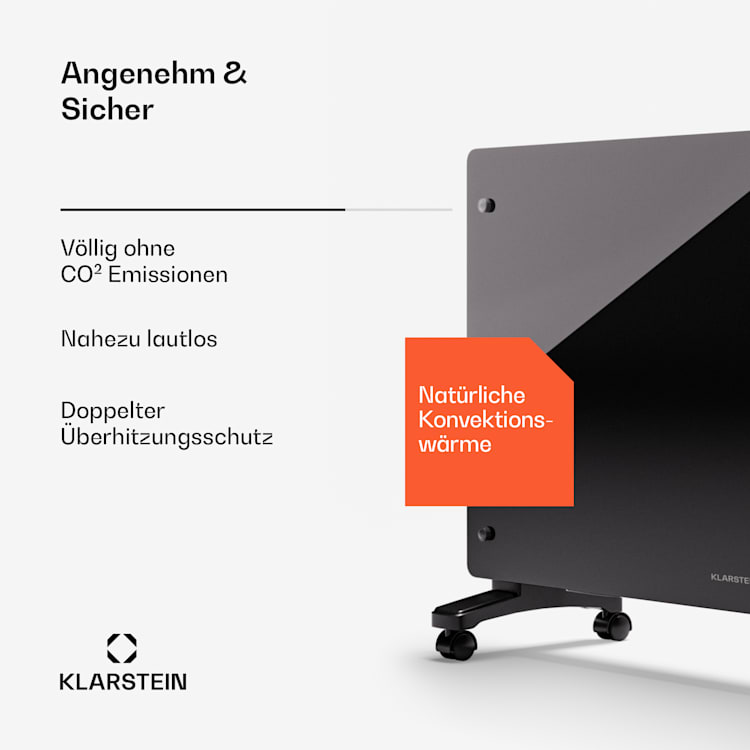 Bornholm Smart 2500 Konvektions-Heizgerät 2500W WiFi LED IP24 2500 W | Schwarz