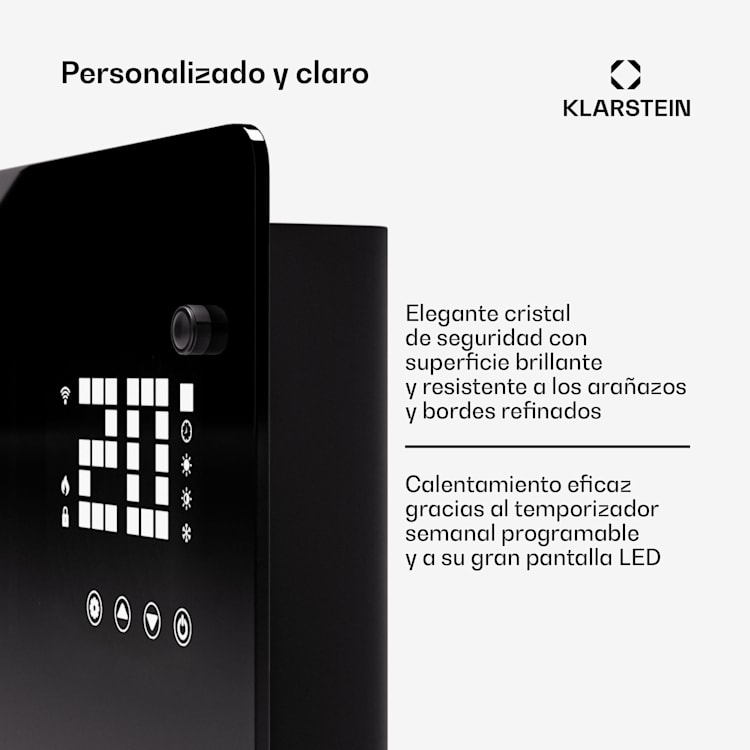 Calentador de convección Bornholm Smart 2500 ocn 2500W WiFi LED IP24 2500 W | Negro