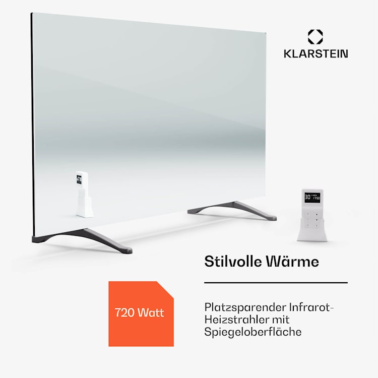 Marvel Mirror 720 Infrarotheizung 720W Wochentimer Spiegel quadratisch | 720 W