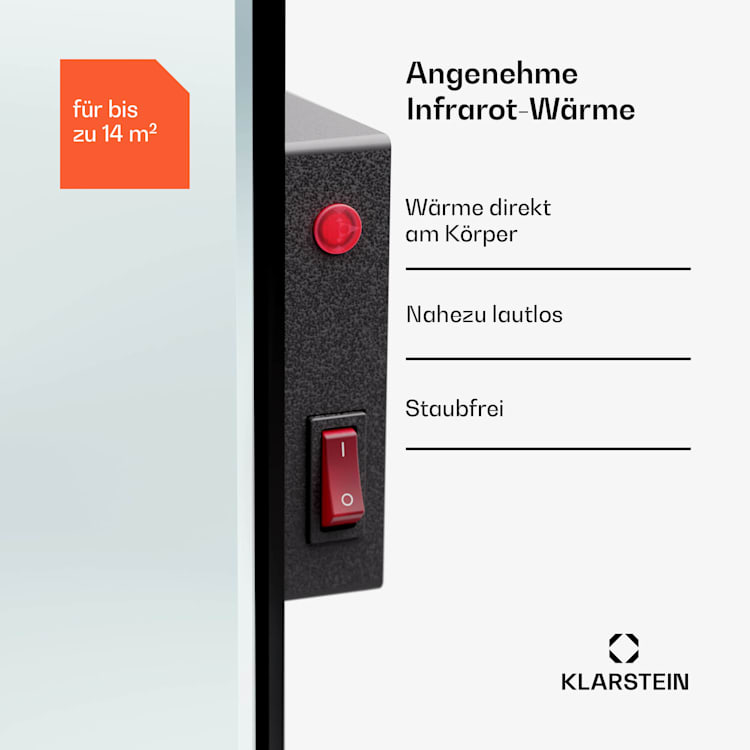 Marvel Mirror 720 Infrarotheizung 720W Wochentimer Spiegel quadratisch | 720 W