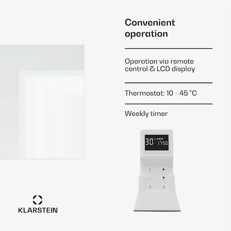 Marvel Mirror 720, отоплител, 720 W, седмичен таймер, огледало Квадрат | 720 W