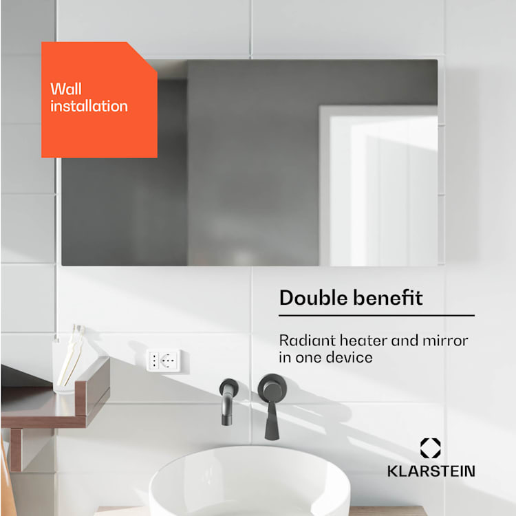 Marvel Mirror 720, отоплител, 720 W, седмичен таймер, огледало Квадрат | 720 W