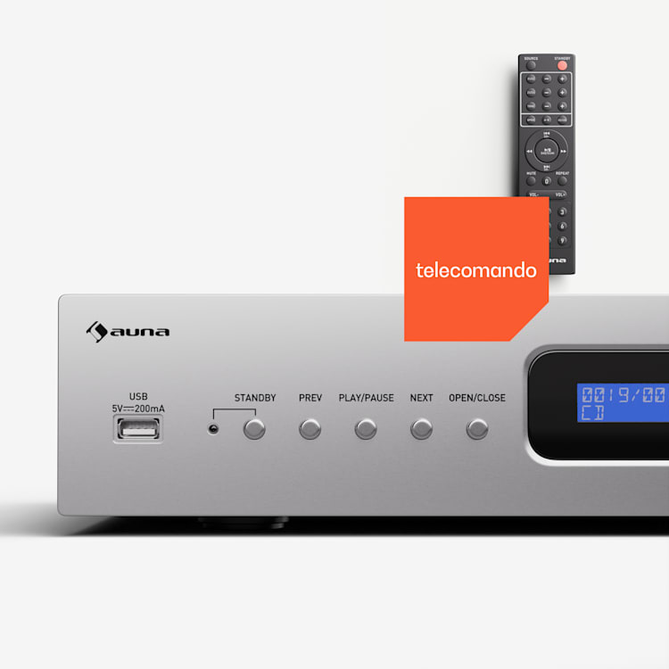 Art22 - Lettore CD MP3 opt. | Lettore HiFi | CD, CD-R/RW, CD-MP3 | Display | Telecomando 