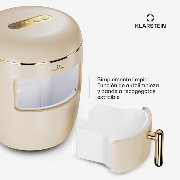 Máquina de cubitos de hielo Passau 2 tamaños 15 kg/24 h Auto-Clean 2,3 ltr | Crema