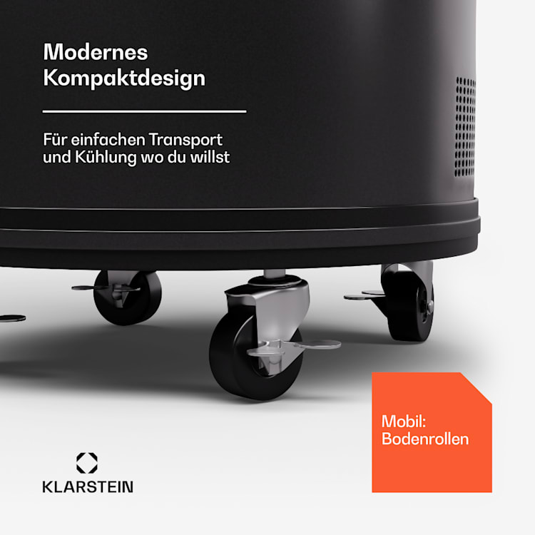 Mr. Barbot 50 Getränkekühler Barkühlschrank 50Ltr 0-16 °C mobil 50 Ltr | Schwarz