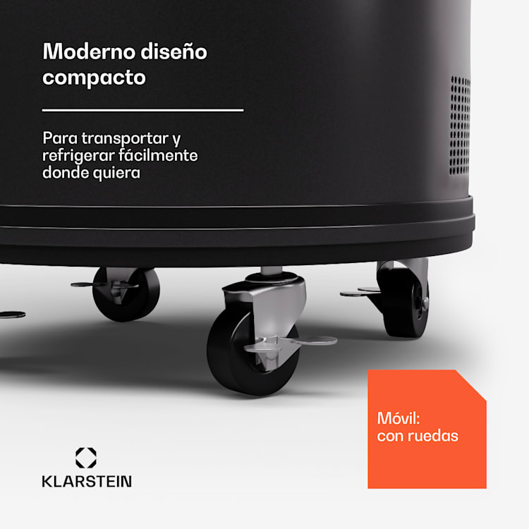 Mr. Barbot 50 Refrigerador de bebidas bar frigorífico 50 litros 0-16 °C móvil 50 L | Negro