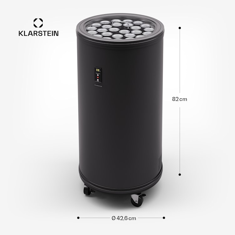 Mr. Barbot 50 Getränkekühler Barkühlschrank 50Ltr 0-16 °C mobil 50 Ltr | Schwarz