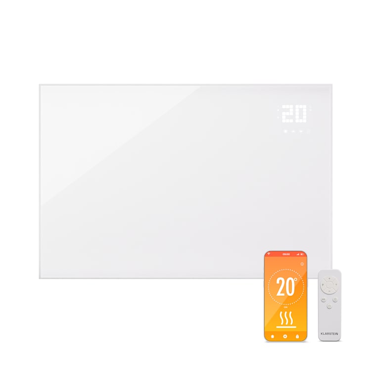 Wonderwall Smart Bornholm, promiennik podczerwieni, 130 x 85 cm, aplikacja, 980 W horizontal | 980 W | Biały
