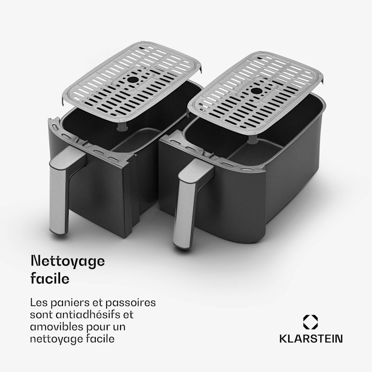 Friteuse à air chaud VitaFry Duo 7,6 litres 2 zones de cuisson 6 programmes VitaFry Duo | 7,6 Ltr