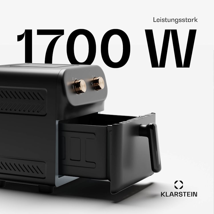 AeroCrisp 6 Heißluftfritteuse, 1700 W, 6 Liter, Drehknöpfe Analog | 6 Ltr | Schwarz
