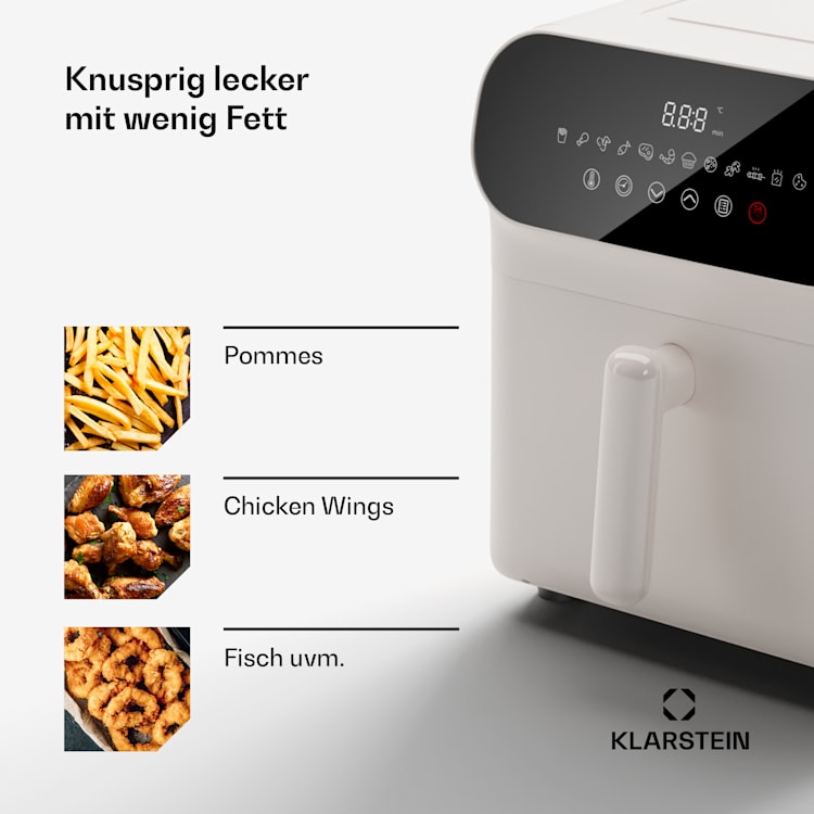 AeroCrisp 6 Digital Heißluftfritteuse 1700W 6 Ltr 12 Programme Touch Digital | 6 Ltr | Sand