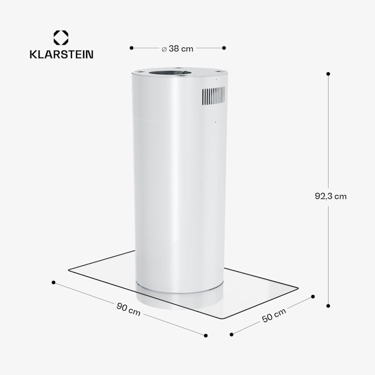 Beretta Premium eilandafzuigkap app afzuig-/recirculatiesysteem 544 m³/h led actief koolfilter Wit