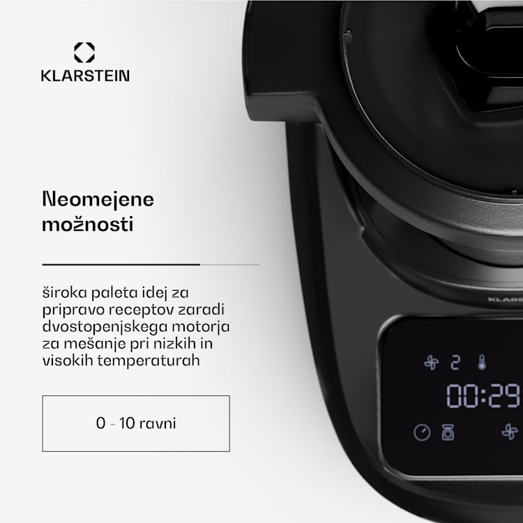 Aria Smart, kuhinjski robot, 1700 W, 3,3 l, aplikacijski nadzor, nastavek za paro