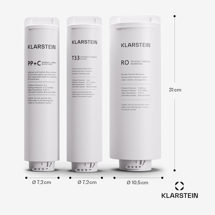 PureFina 400 Wasserfiltersystem Umkehrosmose 400 GPD 1500 L/d