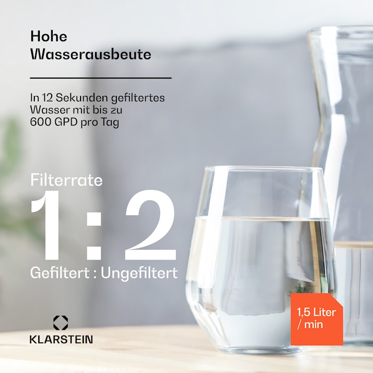 PureFina 600 Wasserfiltersystem Umkehrosmose 600 GPD 2270 L/d
