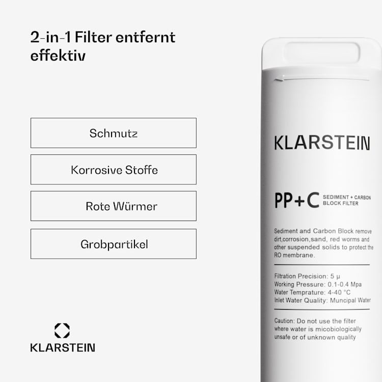 PureFina PPC-Filter Zubehör / Ersatz Sediment Carbon-Filter