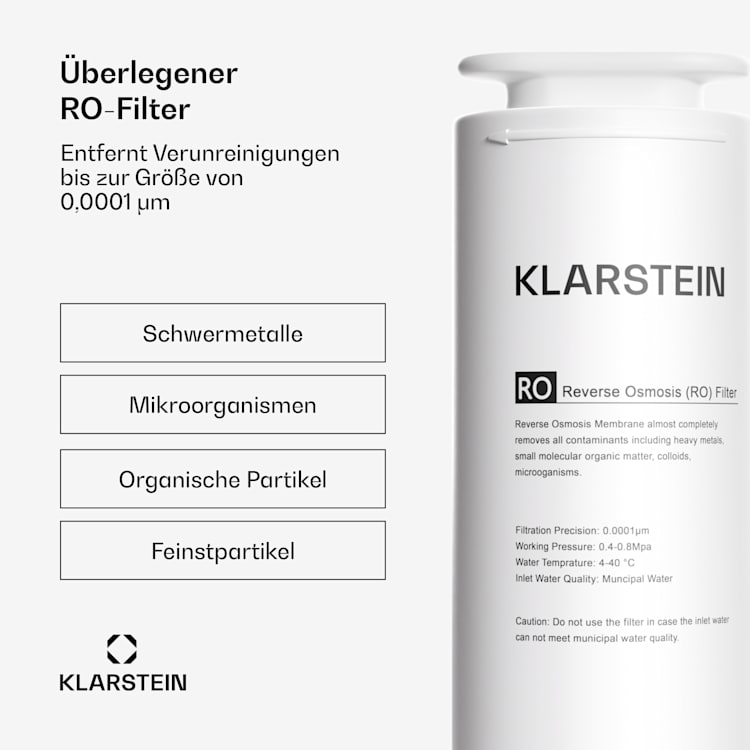 PureLine 400 RO-Filter Zubehör / Ersatz Umkehrosmose 400 GPD 1500 L/d 400 GPD | Weiß