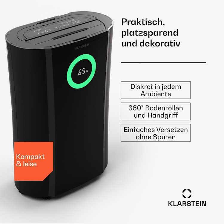 DryFy Pro Connect 20 Luftentfeuchter WiFi Kompression 20l/d 20-30m² Anthrazit