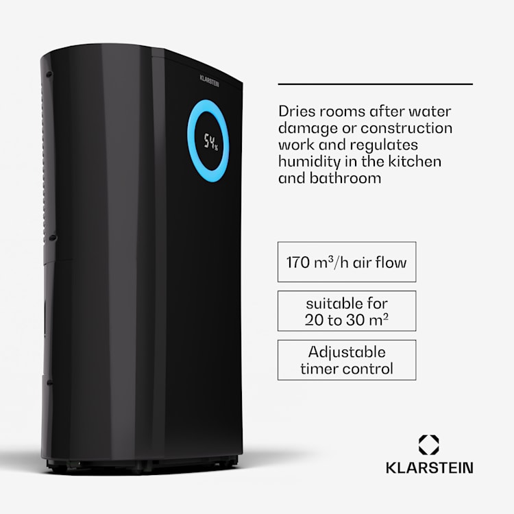 DryFy Pro Connect 20, odvlhčovač, WiFi, kompresia, 20l/d, 20-30m² Antracit