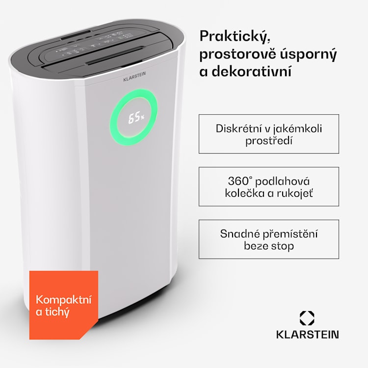 DryFy Pro Connect 20 Smart, odvlhčovač, WiFi, komprese, 20 l/d, 20-30 m² 20l/24h | Bílá