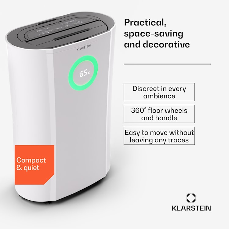 DryFy Pro Connect 20, dezumidificator, Wifi, compresie, 20l/zi, 20-30m² Alb