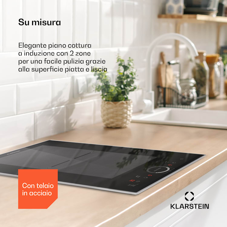 Delicatessa Domino Prime - Piano cottura a induzione da incasso, 2 zone, 3500 W, autonomo Domino Prime | 30 cm | Nero