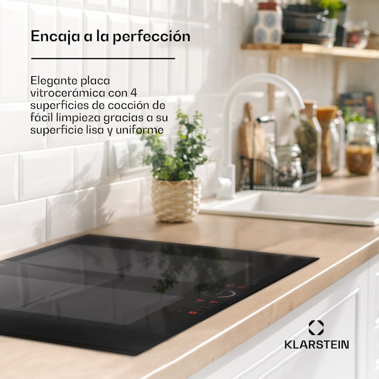 Delicatessa 70 Flex Placa de inducción encastrable 4 zonas 7000 W Vitrocerámica Flex | 70 cm | Negro