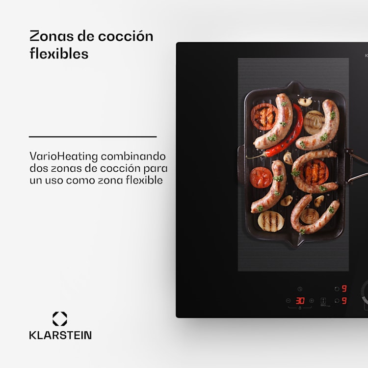 Delicatessa 70 Flex Placa de inducción encastrable 4 zonas 7000 W Vitrocerámica Flex | 70 cm | Negro